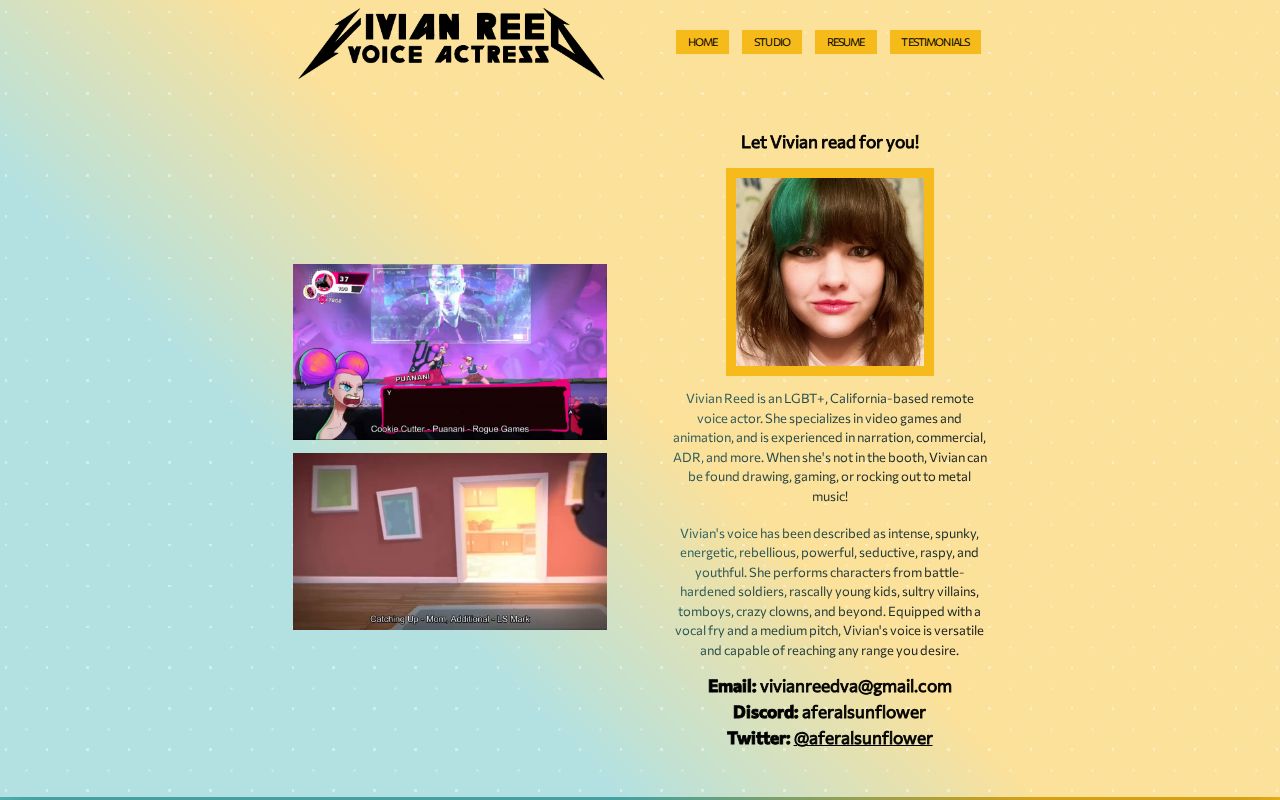 Vivian Reed, Voice Actor 🌻